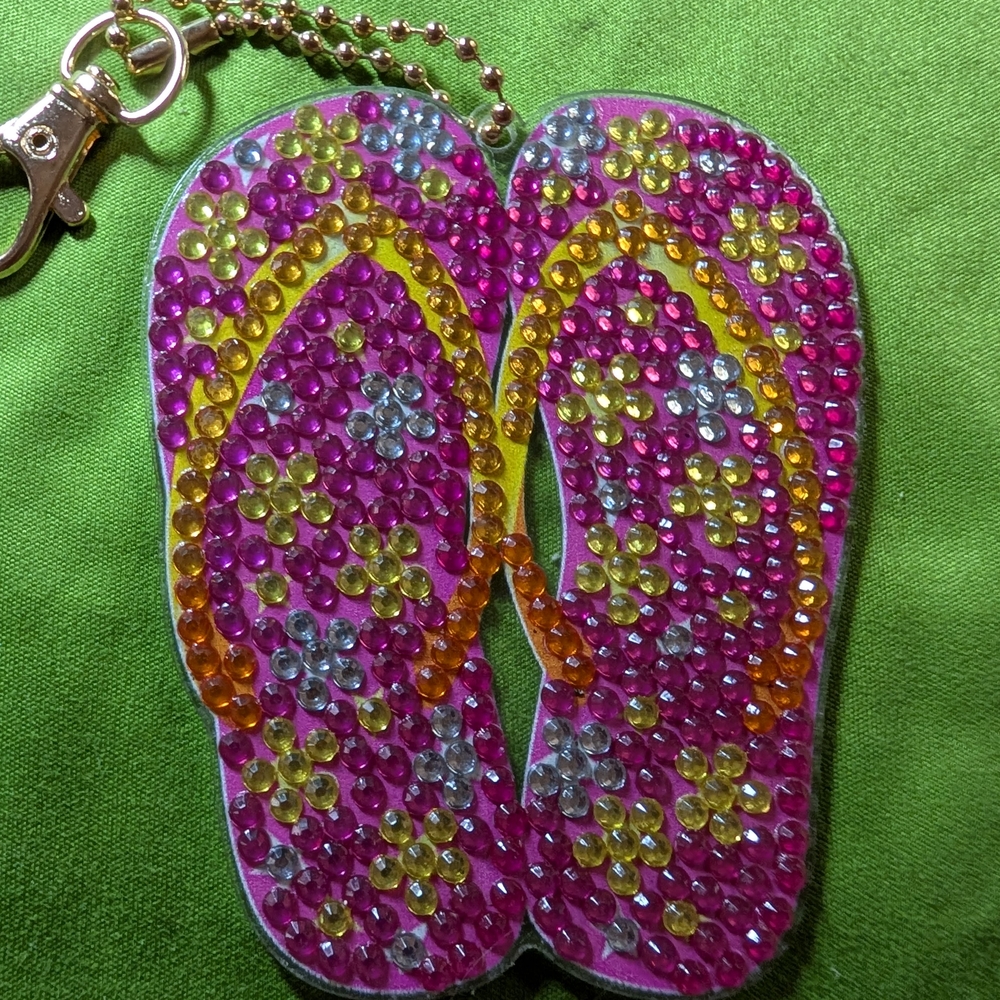 5 For $10 Colorful Flip Flop Keychain